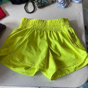 Yellow Lululemon tracker shorts size 2!
